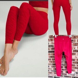 Lululemon  2021 ^  Lunar New Year Wunder Under High-Rise Tight  Pants  25" Red